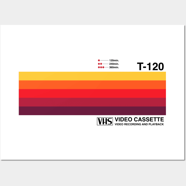 Sunset Video Cassette VHS Wall Art by kaeru